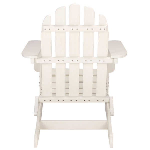 Safavieh Carla Outdoor Hdpe Adirondack Chair With Metal Frame For Patio Deck Or Poolside OFF WHITE OD350423