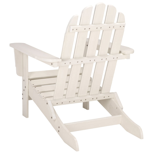 Safavieh Carla Outdoor Hdpe Adirondack Chair With Metal Frame For Patio Deck Or Poolside OFF WHITE OD350423