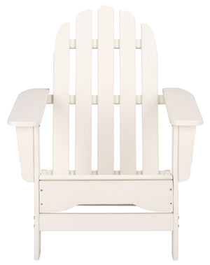 Safavieh Carla Outdoor Hdpe Adirondack Chair With Metal Frame For Patio Deck Or Poolside OFF WHITE OD350423