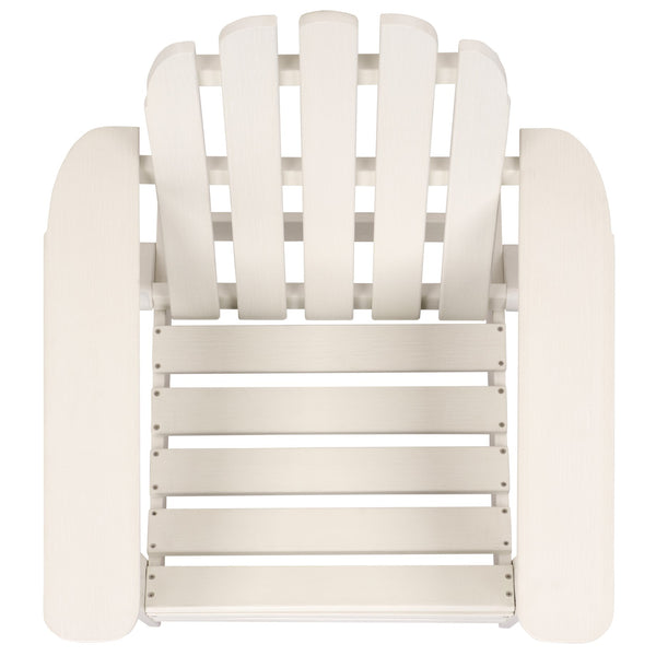 Safavieh Carla Outdoor Hdpe Adirondack Chair With Metal Frame For Patio Deck Or Poolside OFF WHITE OD350423