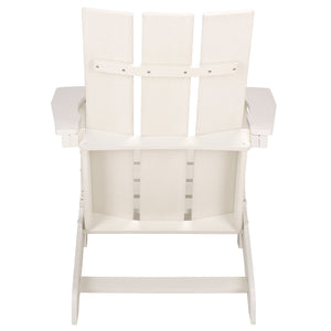 Safavieh Olivia Outdoor Adirondack Chair Ergonomic Hdpe Build For Patio Deck Or Garden Seating OFF WHITE OD350623