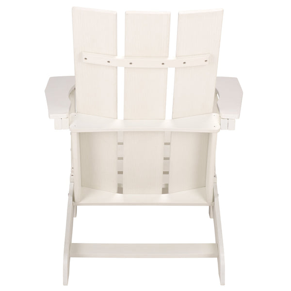 Safavieh Olivia Outdoor Adirondack Chair Ergonomic Hdpe Build For Patio Deck Or Garden Seating OFF WHITE OD350623