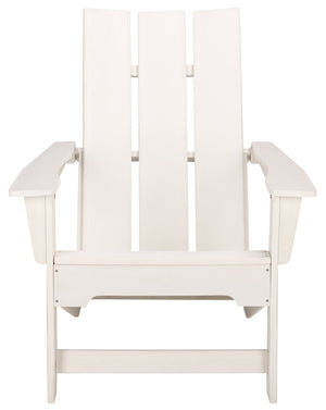 Safavieh Olivia Outdoor Adirondack Chair Ergonomic Hdpe Build For Patio Deck Or Garden Seating OFF WHITE OD350623