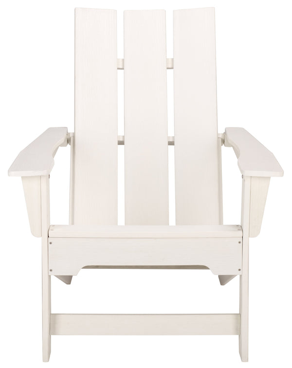 Safavieh Olivia Outdoor Adirondack Chair Ergonomic Hdpe Build For Patio Deck Or Garden Seating OFF WHITE OD350623
