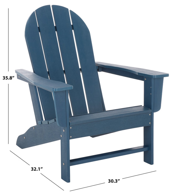 Safavieh Thomas All Weather Hdpe Adirondack Chair For Outdoor Patios Decks And Pool Areas OD370001