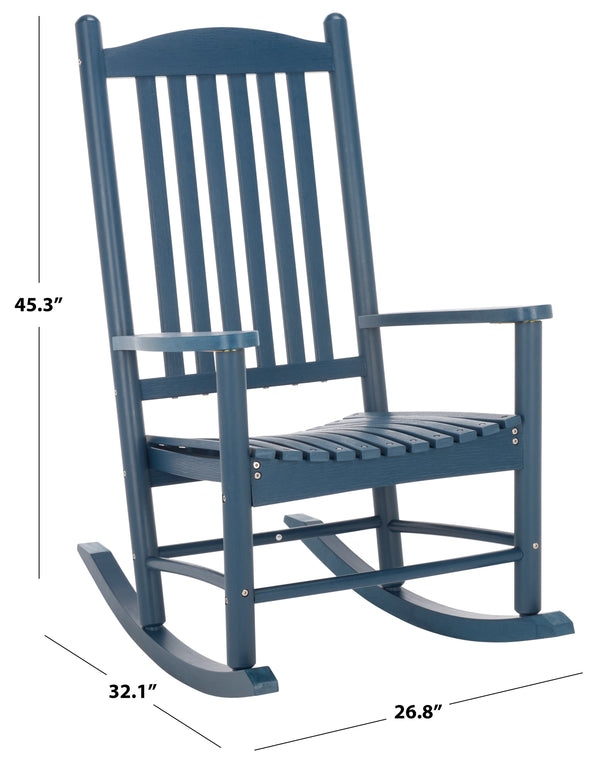 Safavieh Laura Outdoor Hdpe Rocking Chair Set Of Two Uv Resistant All Weather Patio Seating OD370101