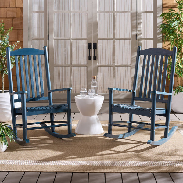 Safavieh Laura Outdoor Hdpe Rocking Chair Set Of Two Uv Resistant All Weather Patio Seating OD370101