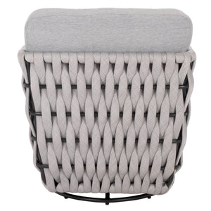 Safavieh Nicole Outdoor Rope Swivel Chair With Metal Frame And Weather Resistant Foam Cushion Patio GREY OD370307
