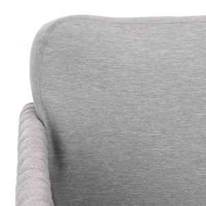 Safavieh Nicole Outdoor Rope Swivel Chair With Metal Frame And Weather Resistant Foam Cushion Patio GREY OD370307