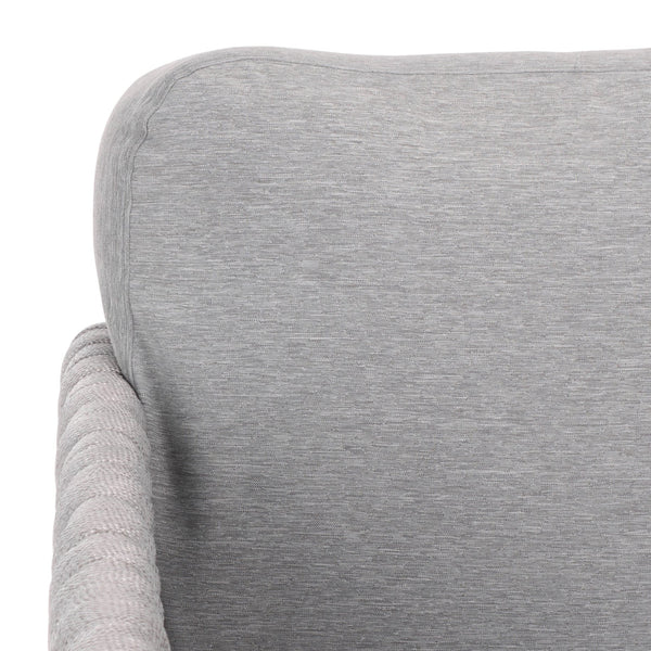Safavieh Nicole Outdoor Rope Swivel Chair With Metal Frame And Weather Resistant Foam Cushion Patio GREY OD370307