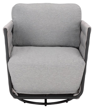Safavieh Nicole Outdoor Rope Swivel Chair With Metal Frame And Weather Resistant Foam Cushion Patio GREY OD370307