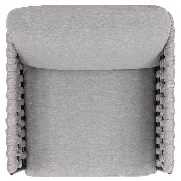 Safavieh Nicole Outdoor Rope Swivel Chair With Metal Frame And Weather Resistant Foam Cushion Patio GREY OD370307