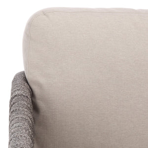 Safavieh Nicole Outdoor Rope Swivel Chair With Metal Frame And Weather Resistant Foam Cushion Patio TAUPE / DARK GREY OD370321
