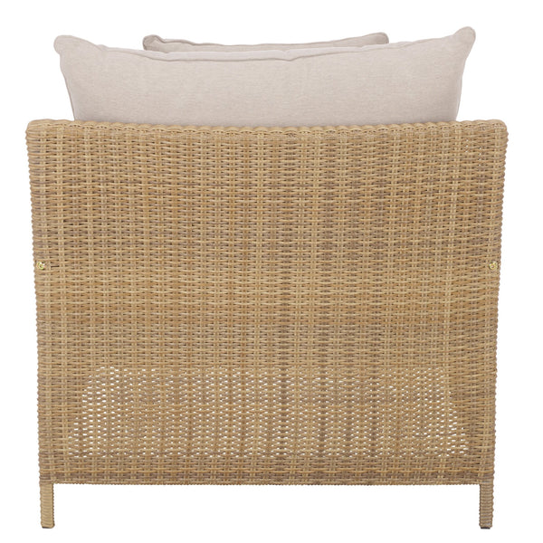 Safavieh Felicity Outdoor Pe Wicker Sunlounger With Metal Frame And Foam Cushion For Patio Pool OD370403