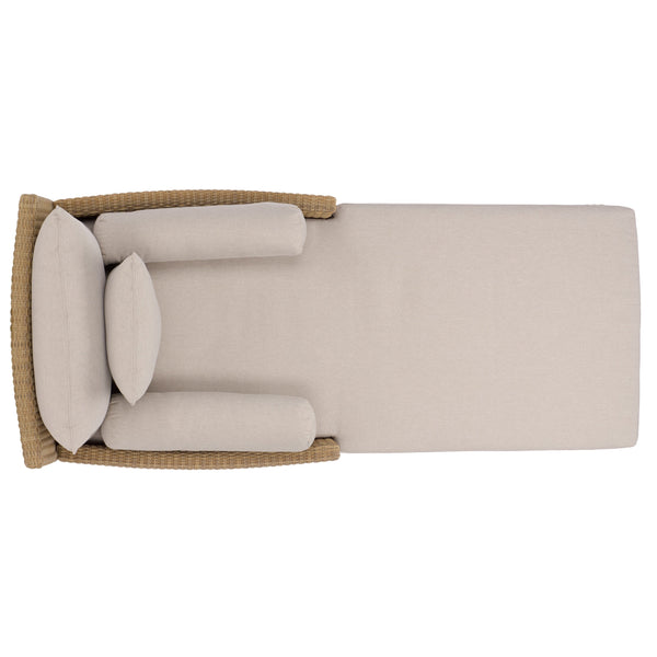 Safavieh Felicity Outdoor Pe Wicker Sunlounger With Metal Frame And Foam Cushion For Patio Pool OD370403