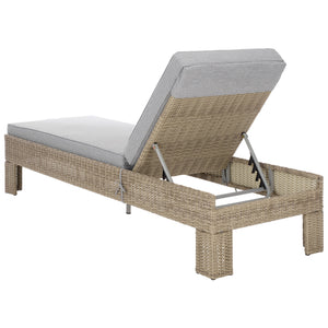 Safavieh Jeremy Outdoor Pe Wicker Sunlounger With Uv Resistant Weave And Foam Padded Cushion OD370507