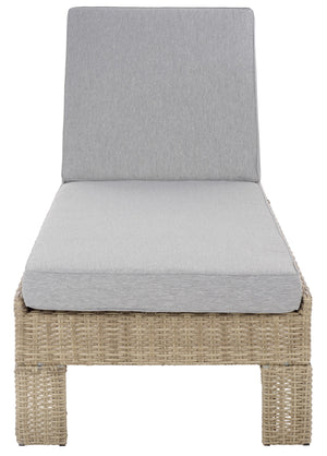 Safavieh Jeremy Outdoor Pe Wicker Sunlounger With Uv Resistant Weave And Foam Padded Cushion OD370507