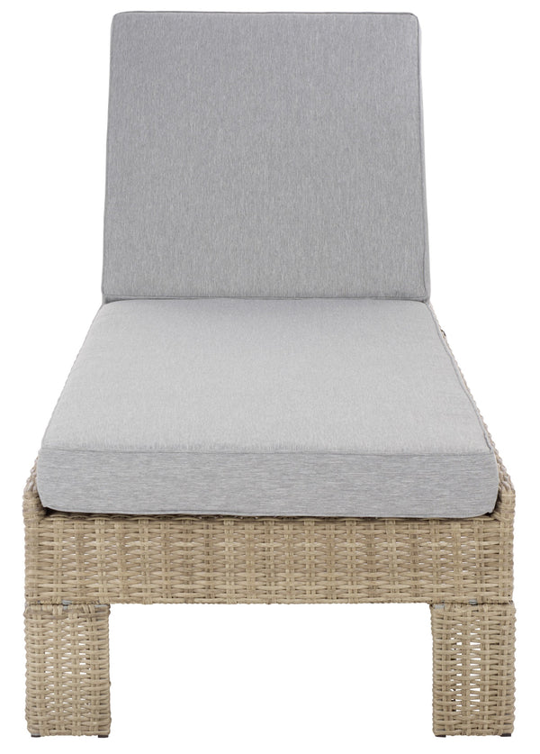 Safavieh Jeremy Outdoor Pe Wicker Sunlounger With Uv Resistant Weave And Foam Padded Cushion OD370507