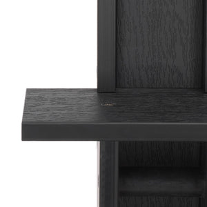 Safavieh Oudoor Faux Wood Polystyrene Shower With Stainless Steel Hardware For Patio Or Pool BLACK / SILVER OD8900