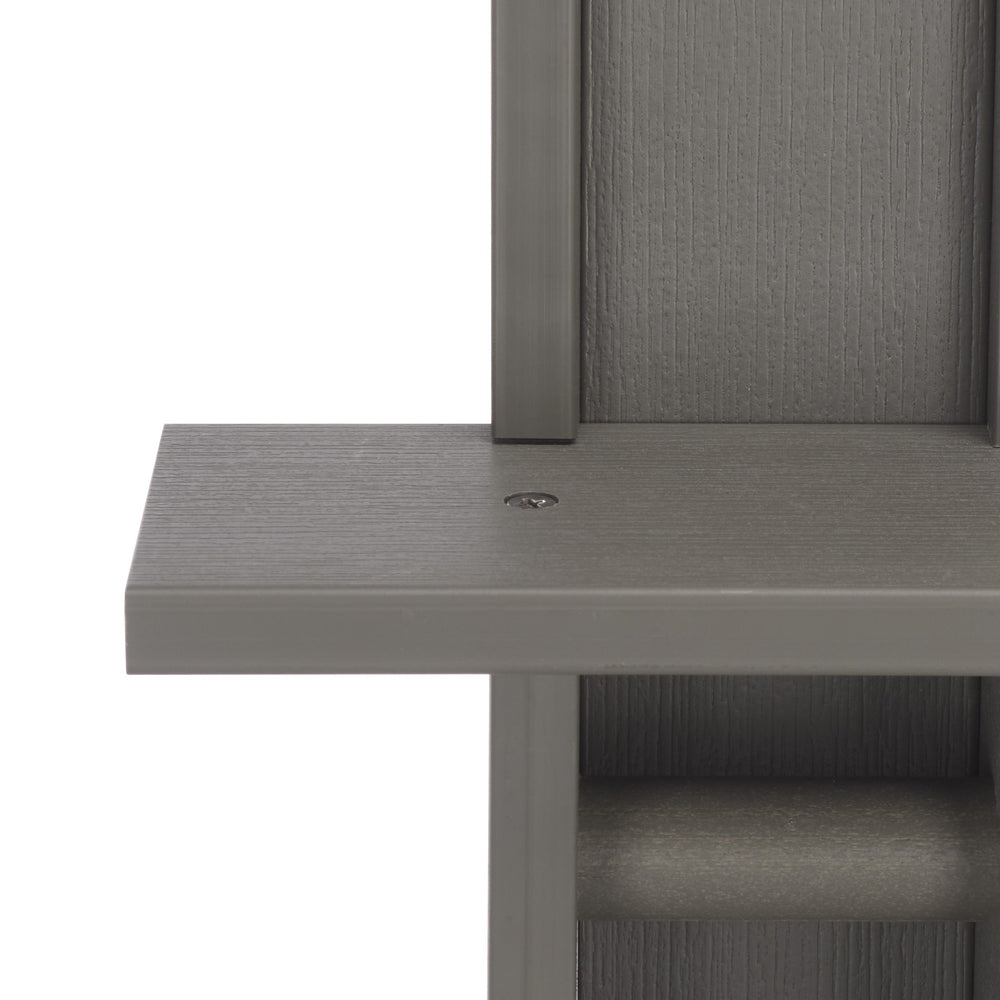 Safavieh Oudoor Faux Wood Polystyrene Shower With Stainless Steel Hardware For Patio Or Pool LIGHT GREY / SILVER OD8901