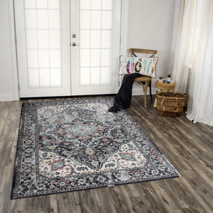 Rizzy Odyssey ODY839 Power loomed  Polypropylene Rug Charcoal 8' x 10'