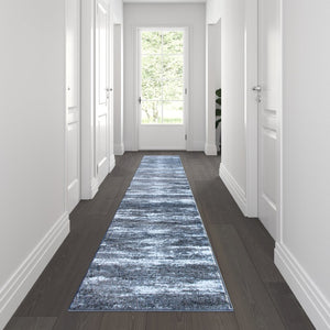English Elm Marian Collection Distressed Modern Runner Rug for Entryways, Hallways, and Living Spaces Grey 2' x 11' OKR-RG1102-211-GY-GG