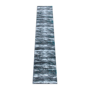 English Elm Marian Collection Distressed Modern Runner Rug for Entryways, Hallways, and Living Spaces Turquoise 2' x 11' OKR-RG1102-211-TQ-GG