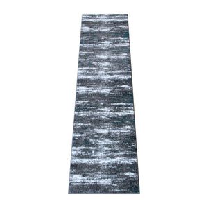 English Elm Marian Collection Distressed Modern Runner Rug for Entryways, Hallways, and Living Spaces Turquoise 2' x 7' OKR-RG1102-27-TQ-GG