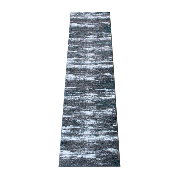 English Elm Marian Collection Distressed Modern Runner Rug for Entryways, Hallways, and Living Spaces Turquoise 2' x 7' OKR-RG1102-27-TQ-GG