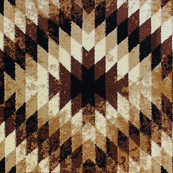 English Elm Teagan Collection Southwestern Runner Rug - Plush Olefin with Jute Backing for Entryway Style Brown 2' x 11' OKR-RG1106-211-BN-GG