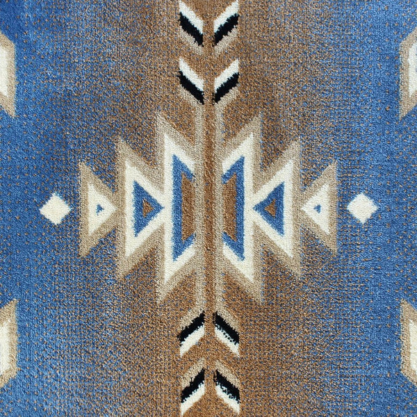 English Elm Lodi Collection Southwestern Area Rug - Durable Olefin Runner for Hallways, Entryways, and Bedrooms Blue 2' x 7' OKR-RG1113-27-BL-GG