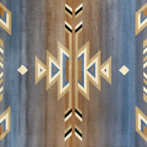 English Elm Lodi Collection Southwestern Area Rug - Durable Olefin Runner for Hallways, Entryways, and Bedrooms Blue 4' x 5' OKR-RG1113-45-BL-GG