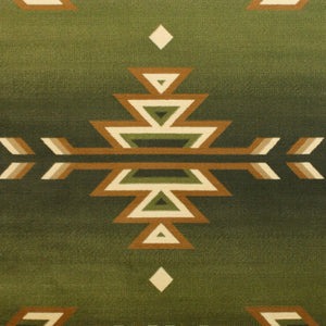 English Elm Lodi Collection Southwestern Area Rug - Durable Olefin Runner for Hallways, Entryways, and Bedrooms Green 8' x 10' OKR-RG1113-810-GN-GG