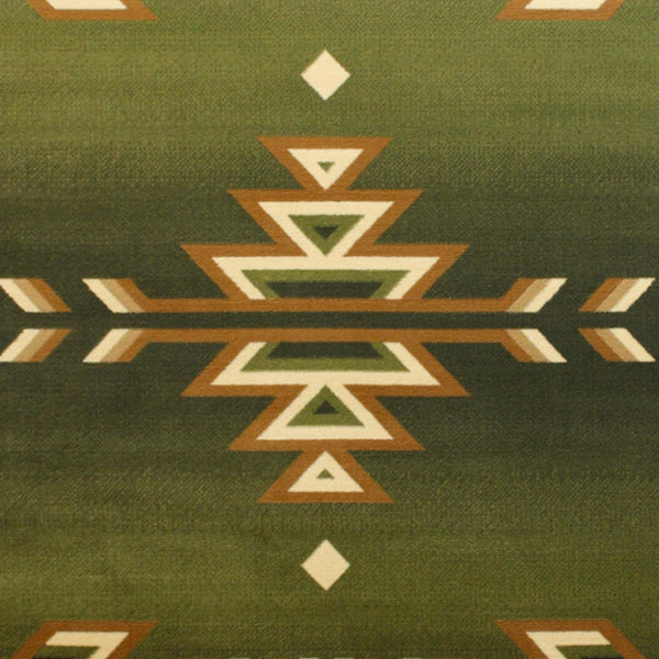 English Elm Lodi Collection Southwestern Area Rug - Durable Olefin Runner for Hallways, Entryways, and Bedrooms Green 8' x 10' OKR-RG1113-810-GN-GG