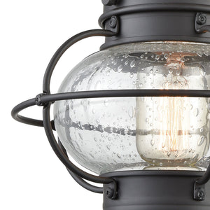 Atlas Onion Seeded Globe Outdoor Wall Sconce Oil Rubbed Bronze Cage Lantern Patio Light OL11197-BZ