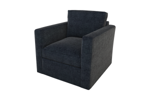 Moss Home Olive Chair - Stylish Swivel Design For Effortless Comfort And Versatile Living Room Décor Midnight 100% Polyester Oliv-cha-32-covmid