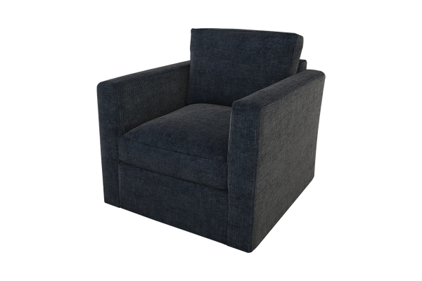 Moss Home Olive Chair - Stylish Swivel Design For Effortless Comfort And Versatile Living Room Décor Midnight 100% Polyester Oliv-cha-32-covmid
