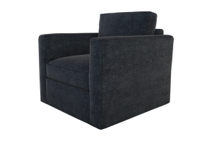 Moss Home Olive Chair - Stylish Swivel Design For Effortless Comfort And Versatile Living Room Décor Midnight 100% Polyester Oliv-cha-32-covmid