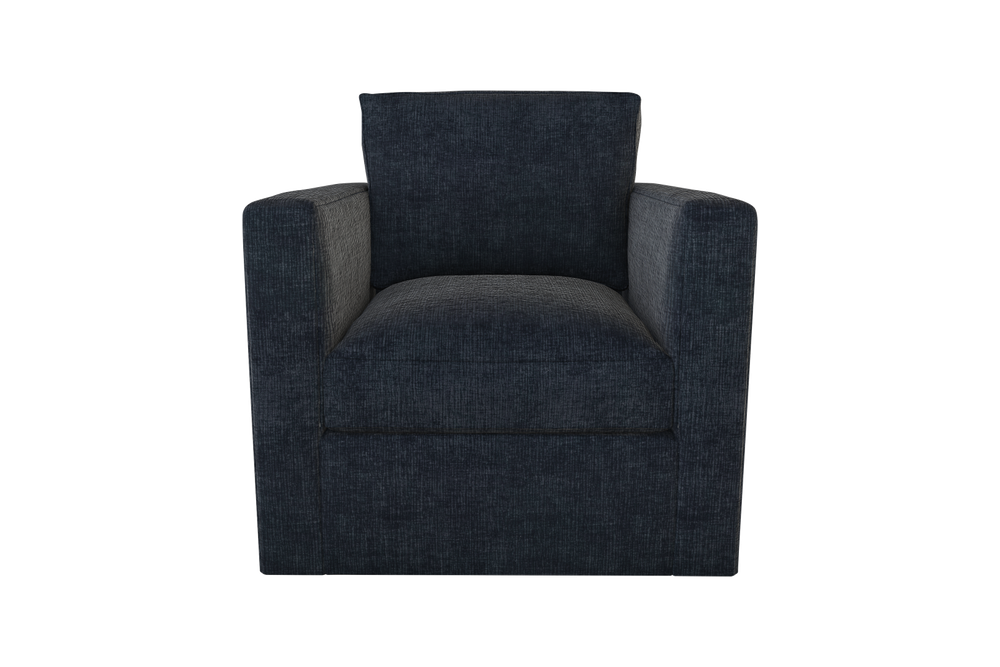 Moss Home Olive Chair - Stylish Swivel Design For Effortless Comfort And Versatile Living Room Décor Midnight 100% Polyester Oliv-cha-32-covmid