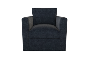 Moss Home Olive Chair - Stylish Swivel Design For Effortless Comfort And Versatile Living Room Décor Midnight 100% Polyester Oliv-cha-32-covmid