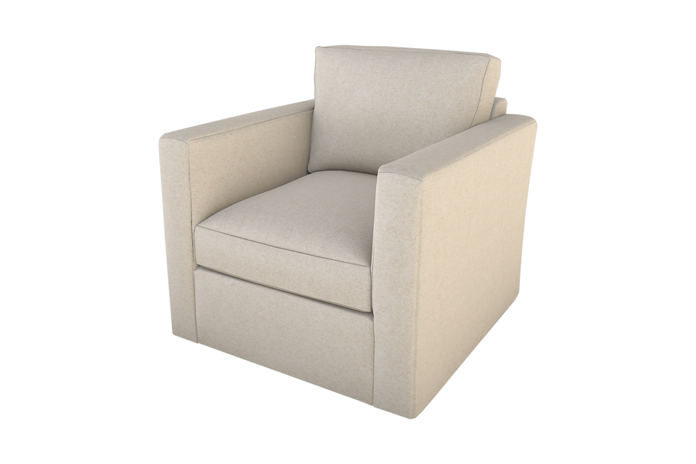 Moss Home Olive Chair - Simplistic Comfort With Swivel Feature For Versatile Living Spaces And Modern Style Vanilla 100% Olefin Oliv-cha-32-halvan