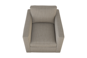 Moss Home Olive Swivel Chair In Soft Cement Fabric - Stylish & Versatile Comfort For Any Living Space Cement 100% Polyester Oliv-cha-32-lowcem
