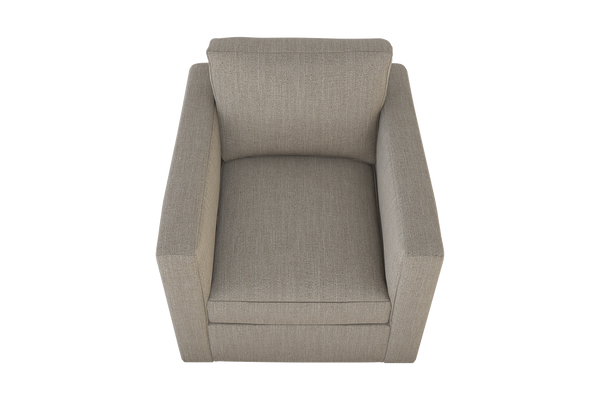 Moss Home Olive Swivel Chair In Soft Cement Fabric - Stylish & Versatile Comfort For Any Living Space Cement 100% Polyester Oliv-cha-32-lowcem