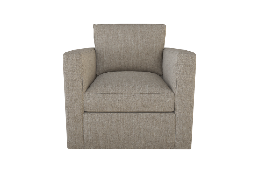 Moss Home Olive Swivel Chair In Soft Cement Fabric - Stylish & Versatile Comfort For Any Living Space Cement 100% Polyester Oliv-cha-32-lowcem