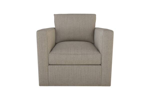 Moss Home Olive Swivel Chair In Soft Cement Fabric - Stylish & Versatile Comfort For Any Living Space Cement 100% Polyester Oliv-cha-32-lowcem