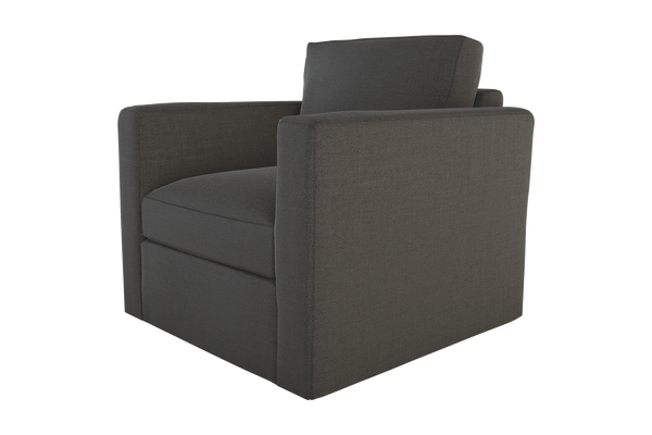 Moss Home Olive Chair - Stylish Swivel Design For Comfort And Versatility In Any Space - Perfect Addition! Anthracite 54% Polyester 36% Viscose 10% Linen Oliv-cha-32-offant