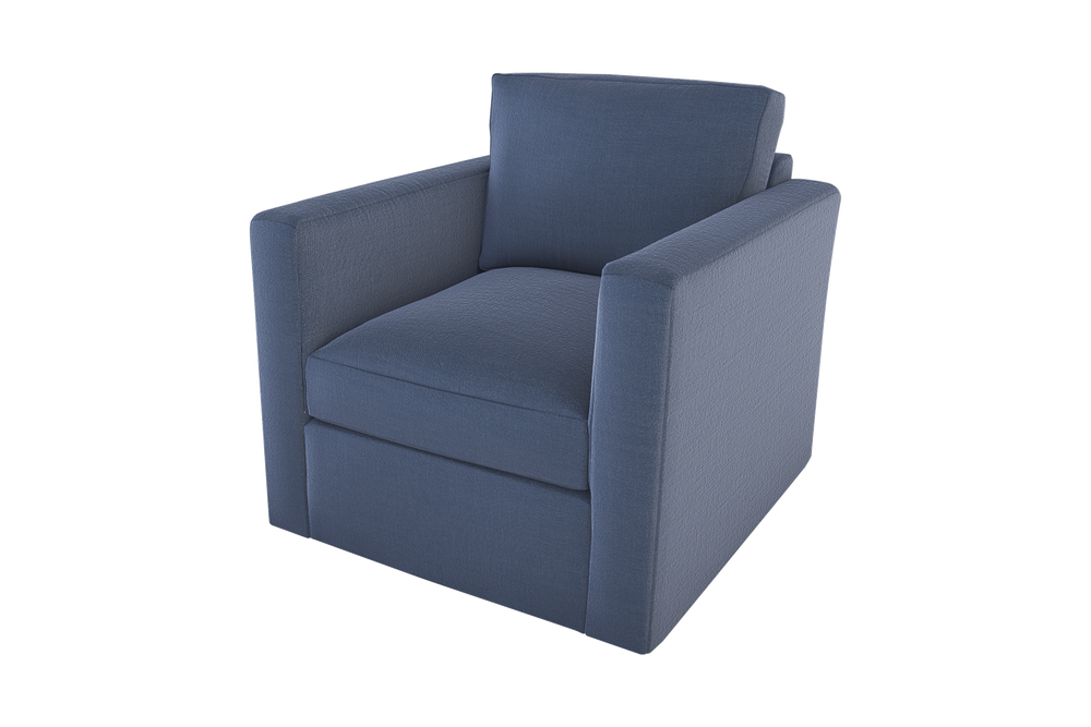 Moss Home Olive Chair - Stylish Swivel Design For Comfort And Versatility In Any Space - Perfect Addition! Indigo 54% Polyester 36% Viscose 10% Linen Oliv-cha-32-offind