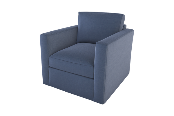 Moss Home Olive Chair - Stylish Swivel Design For Comfort And Versatility In Any Space - Perfect Addition! Indigo 54% Polyester 36% Viscose 10% Linen Oliv-cha-32-offind