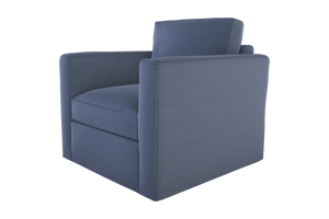 Moss Home Olive Chair - Stylish Swivel Design For Comfort And Versatility In Any Space - Perfect Addition! Indigo 54% Polyester 36% Viscose 10% Linen Oliv-cha-32-offind