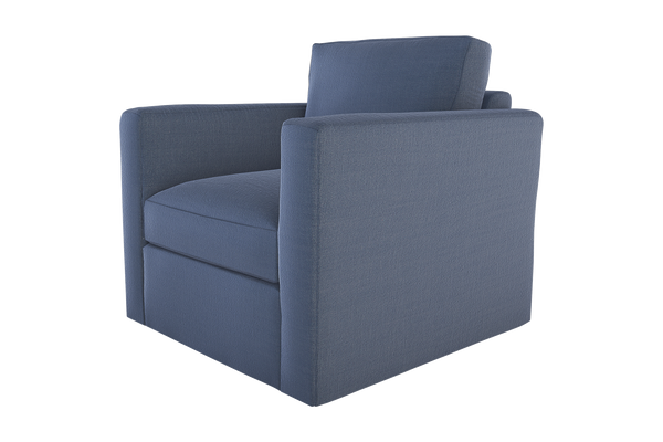 Moss Home Olive Chair - Stylish Swivel Design For Comfort And Versatility In Any Space - Perfect Addition! Indigo 54% Polyester 36% Viscose 10% Linen Oliv-cha-32-offind